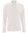 02087 Perfect LS SOL'S Perfect Long Sleeve Piqué Polo Shirt White colour image